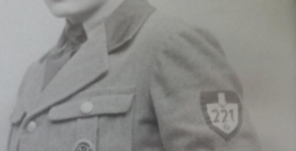 drei alte Glasnegative - Portrait eines R.A.D. Mannes - Abteilung 221/6